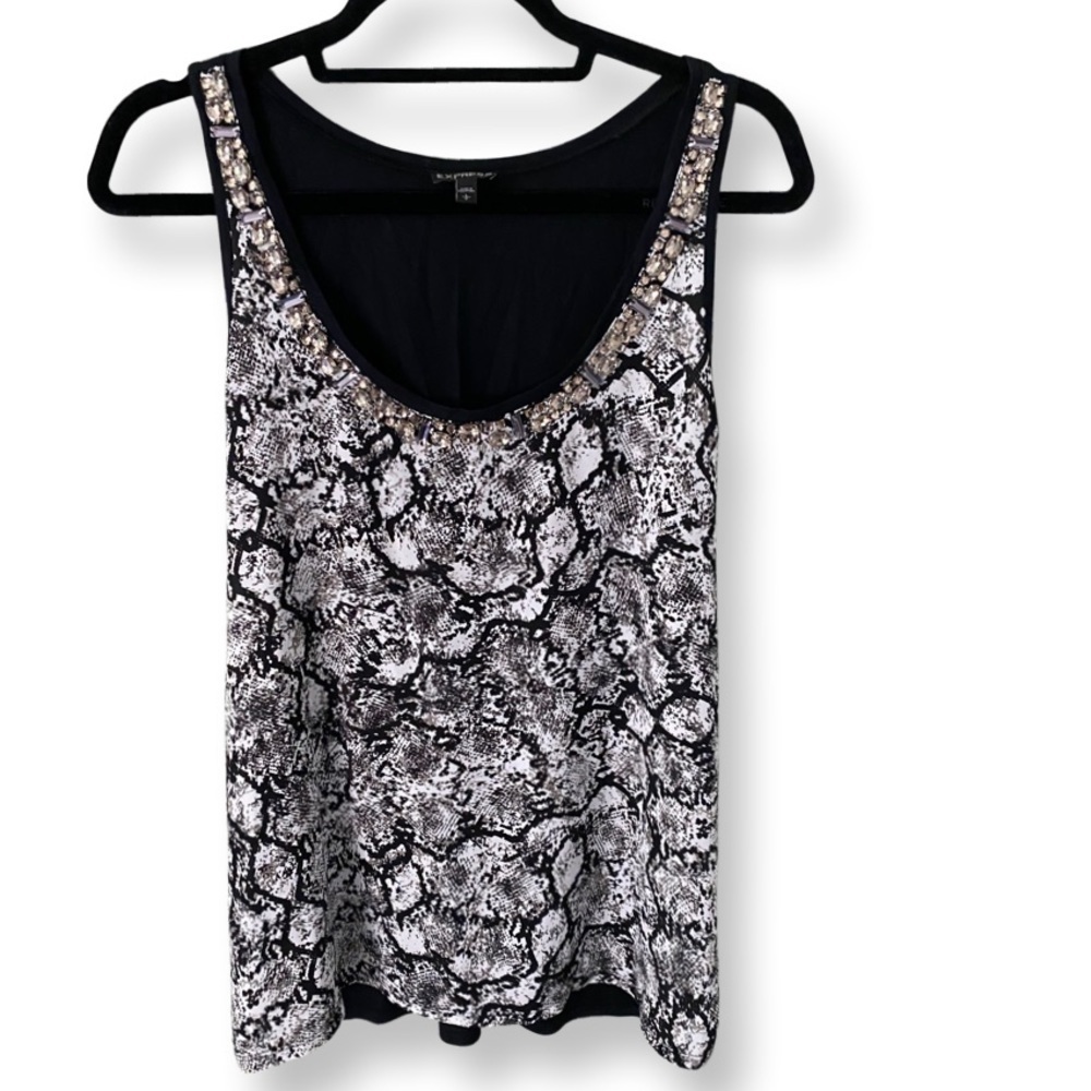 Express Embellished Tank Size L